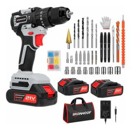 Furadeira Elétrica Brushless Sem Fio 120nm 21v 2 Bateria Cinza 110/127/220v