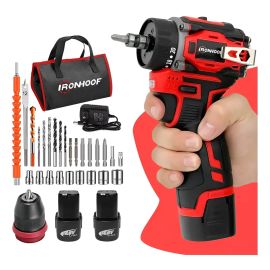 Furadeira Parafusadeira Brushless Sem Fio 16.8v 2 Bateria Vermelho 127/220v