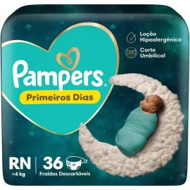 Fralda Pampers Primeiros Dias Tamanho RN (Até 4 kg), 36 Unidades - [RECORRÊNCIA]