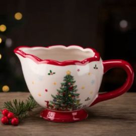 Louça de Natal, leiteira ou porta talheres de Natal